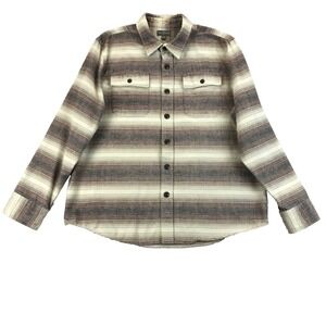 L.L. Bean Chamois Cloth Shirt Mens Size XL Signature Flannel‎ Button Up Slim Fit